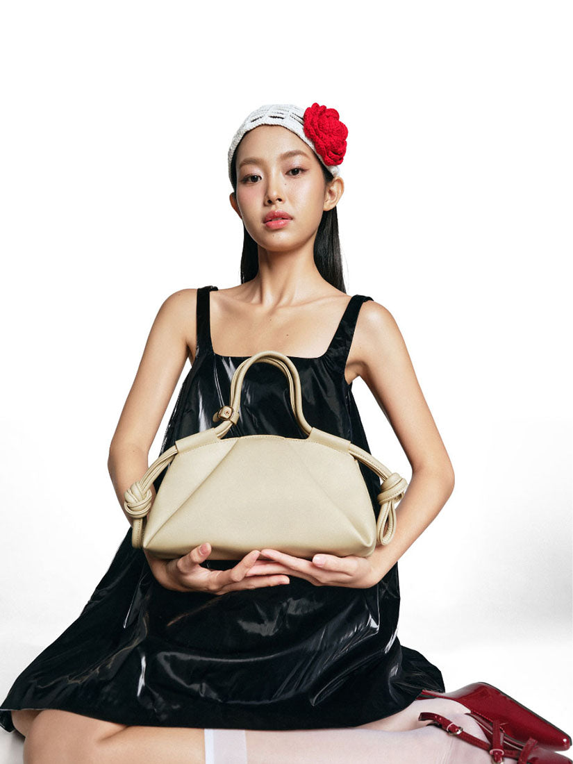 Beige Dumpling Bag