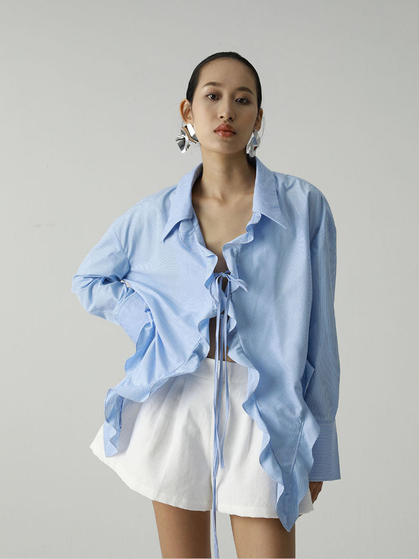 Blue Stripe Chirping Shirt