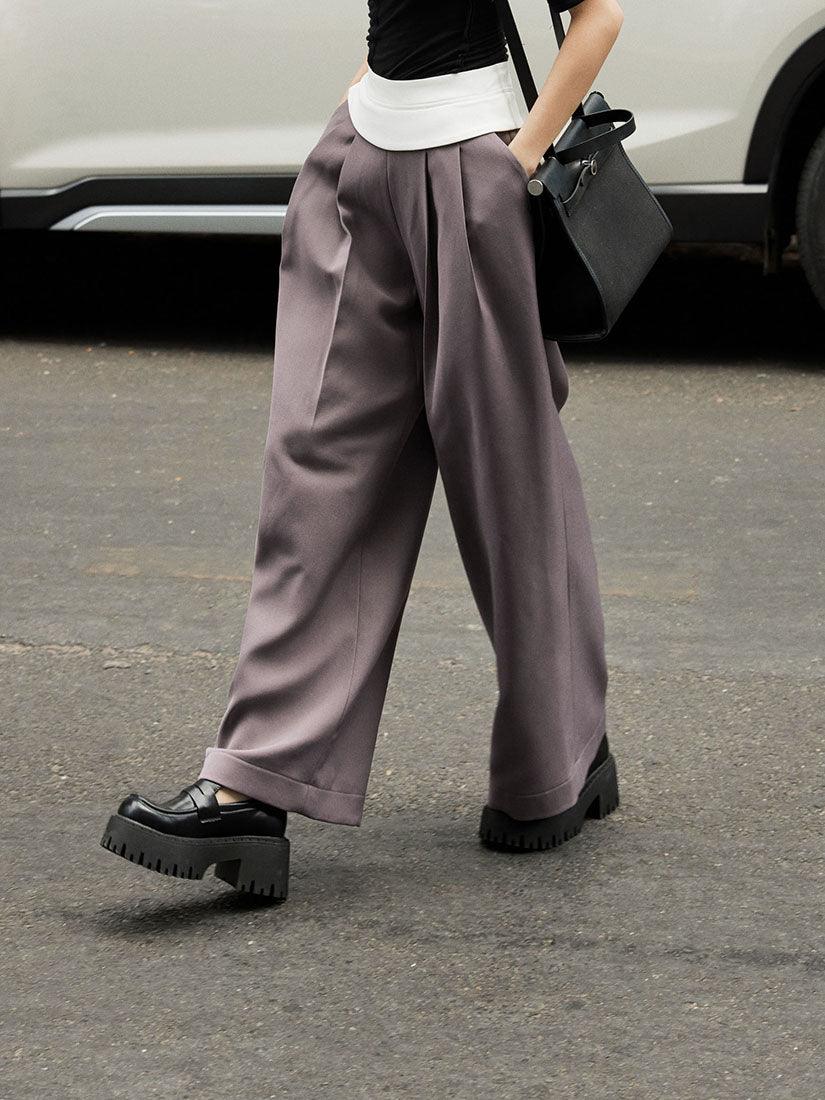 Combined Wide Leg Trousers