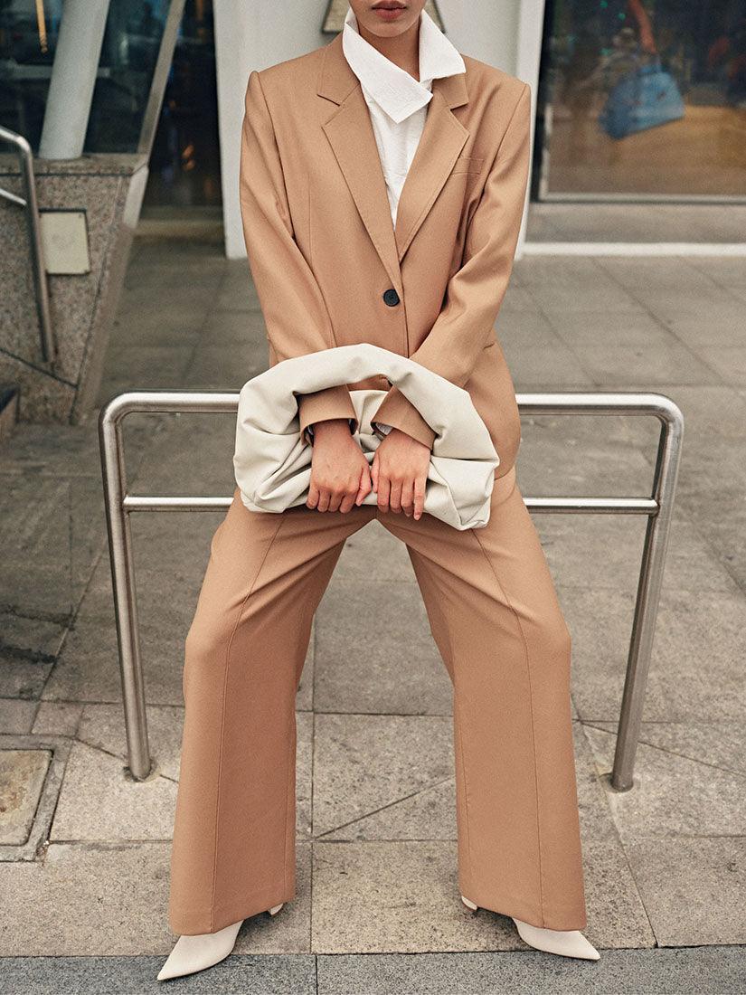 Wide Leg Suit Pants