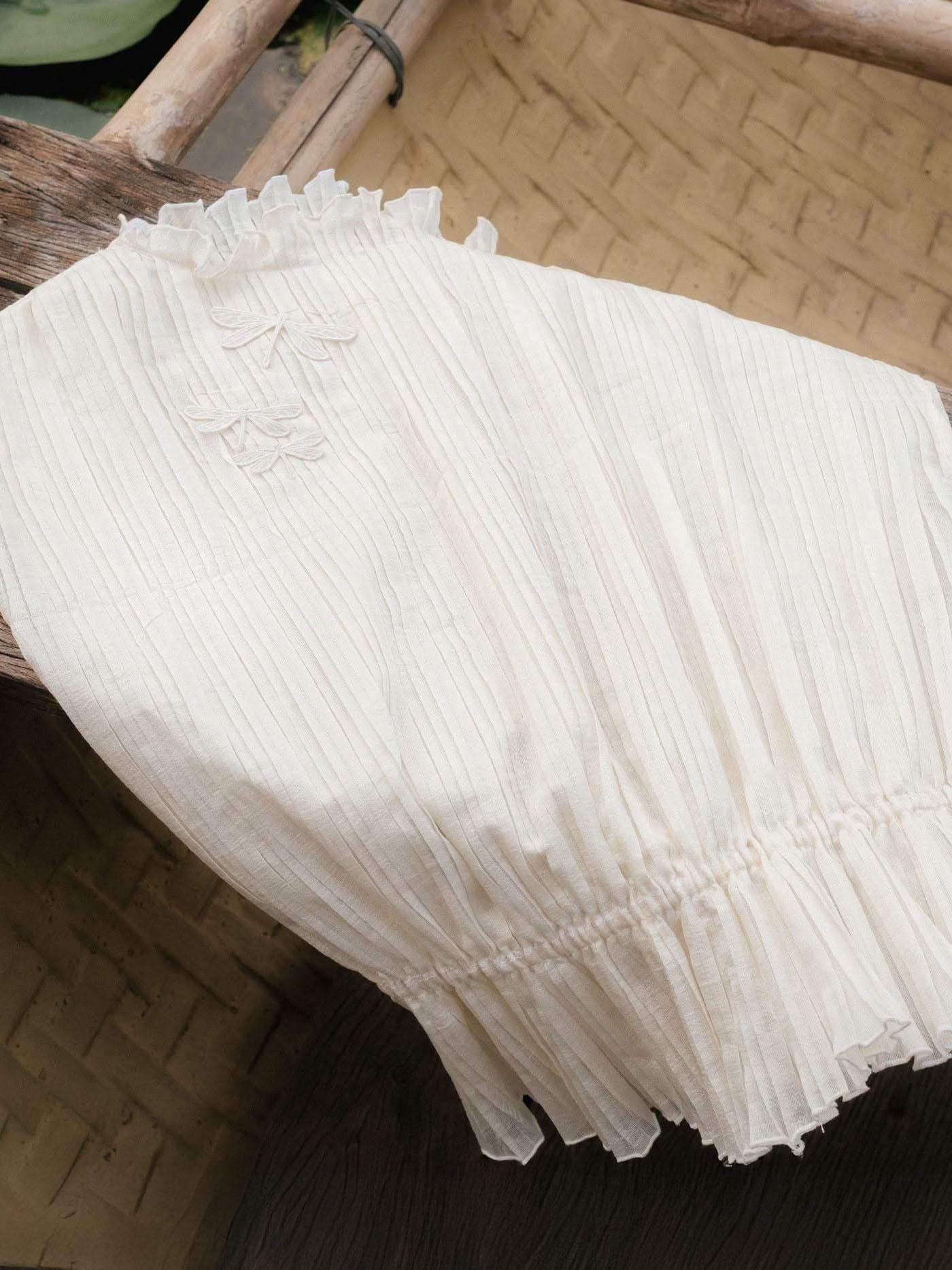 Dragonfly Pleated Top