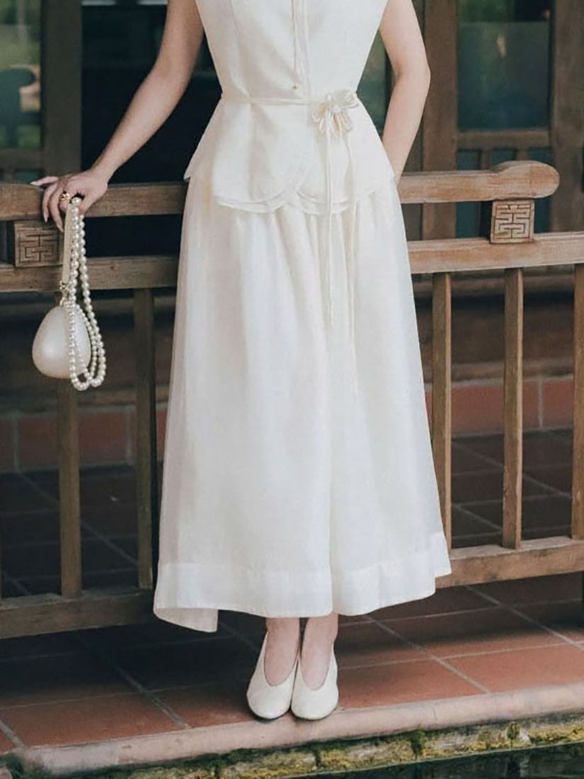 Shiny Maxi Flare Skirt