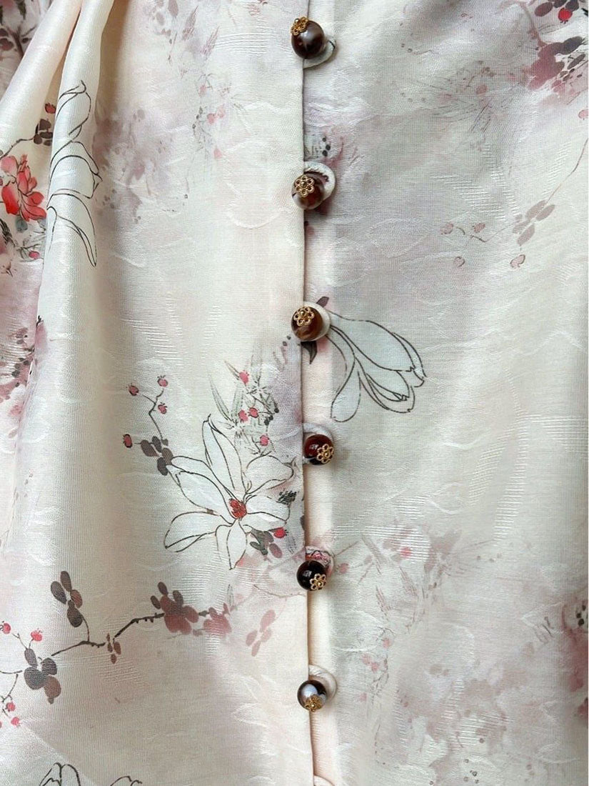 Belted Floral Button Up Dress