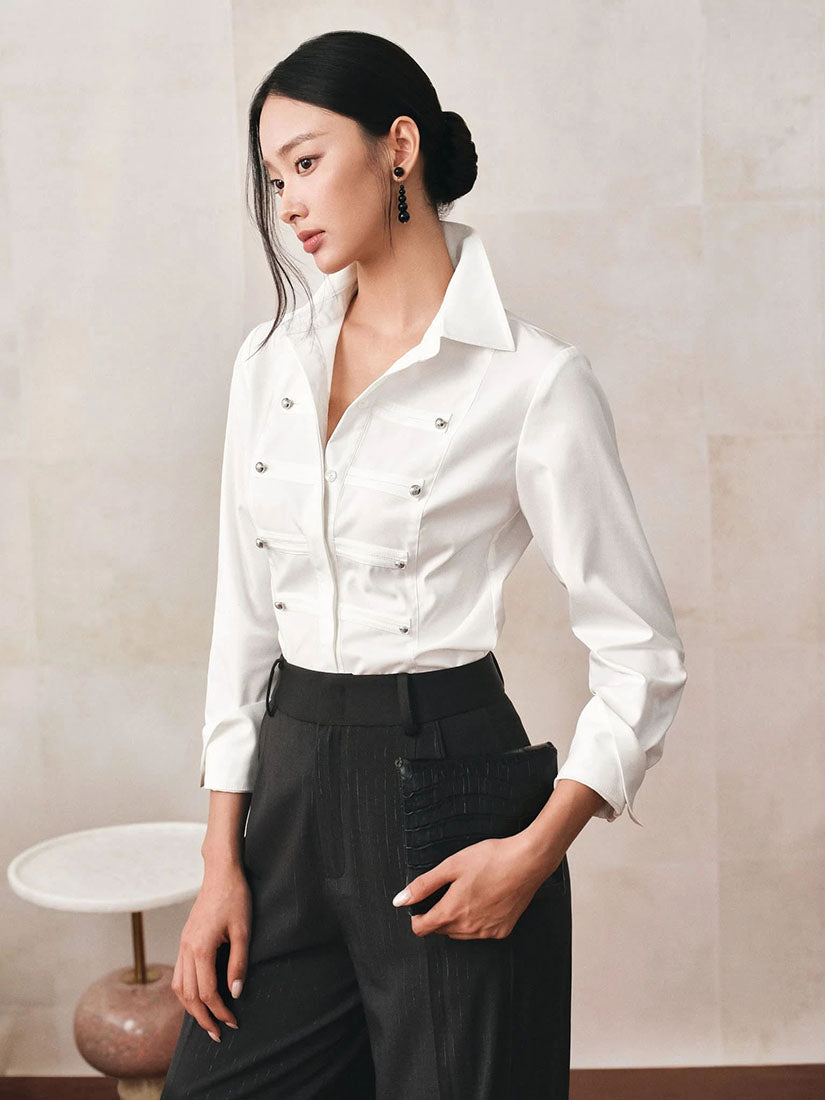 Long-Sleeved Shirt With Placket