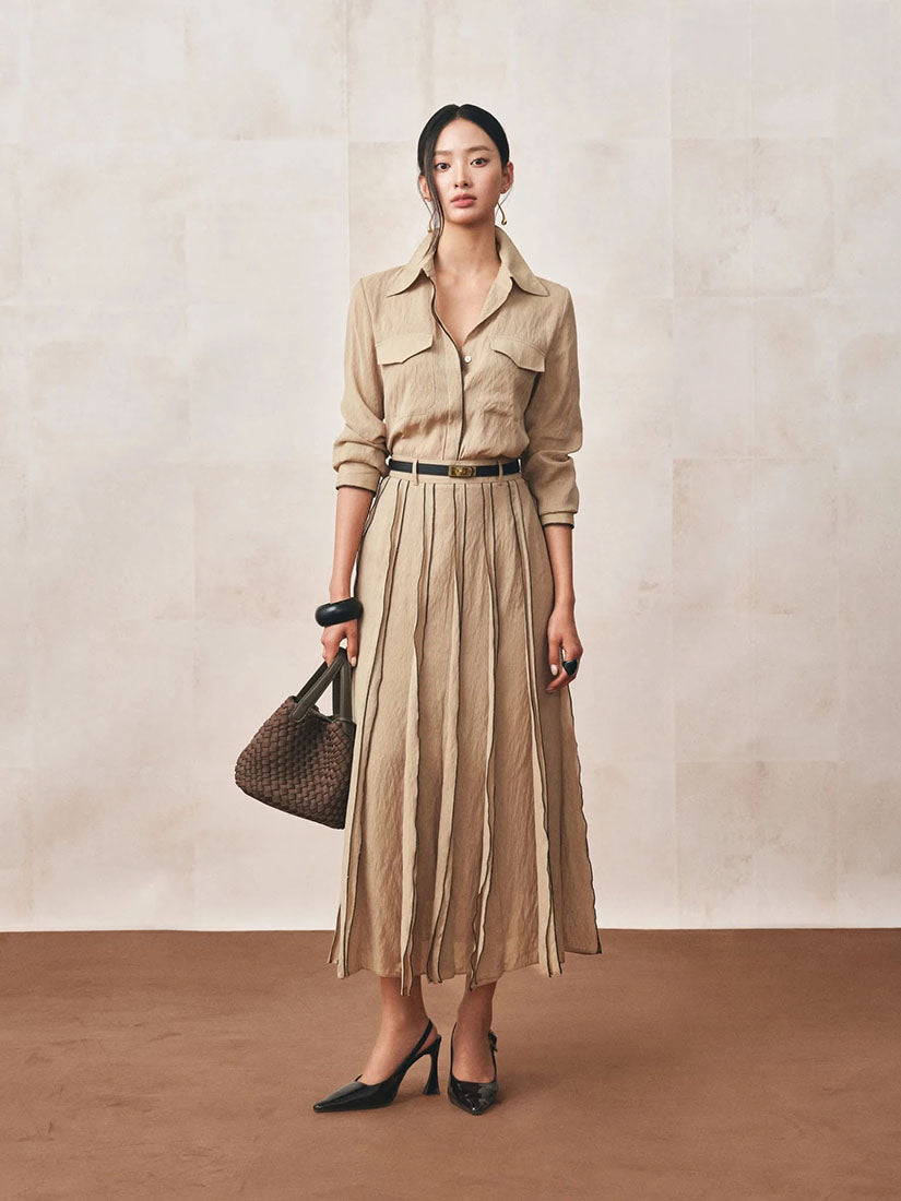 Ruffled Silky Shirt