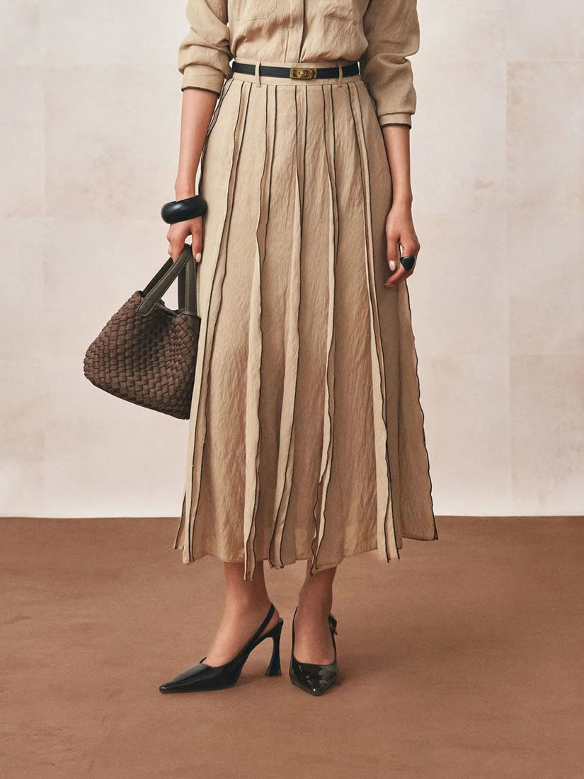 Silky Skirt With Ruffled Details