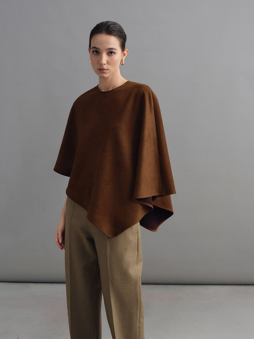 Brown Hawise Cape Top