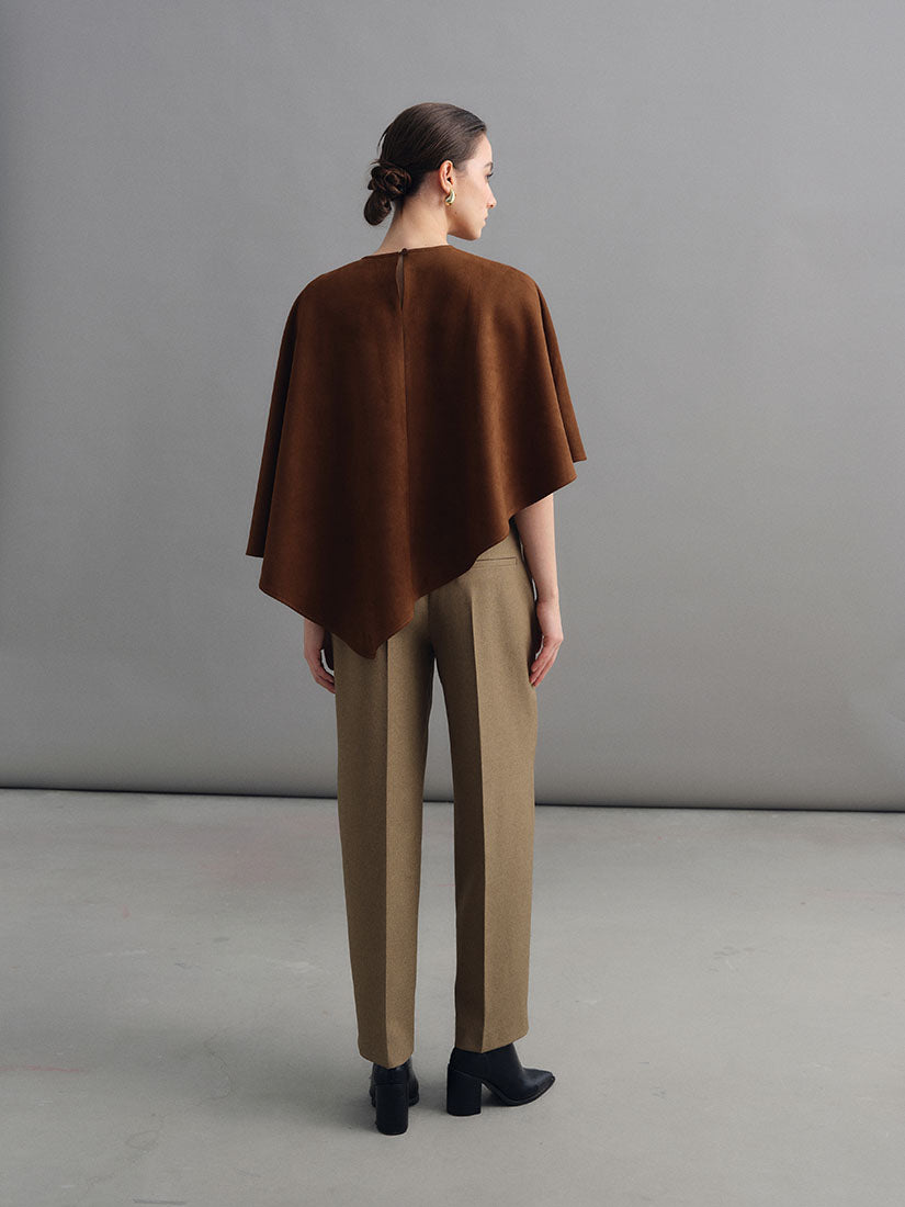 Brown Hawise Cape Top