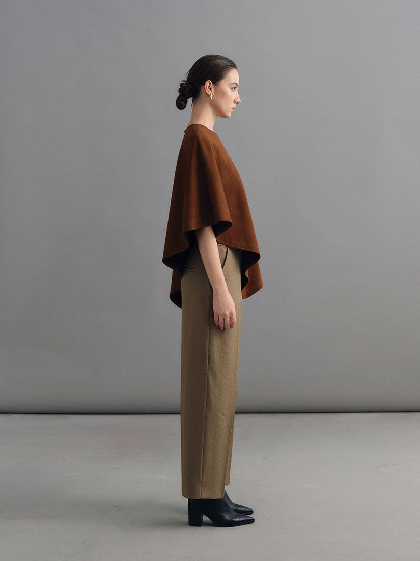 Brown Hawise Cape Top