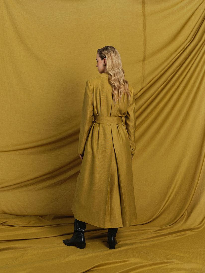 Olive Long Phoebe Trench Coat