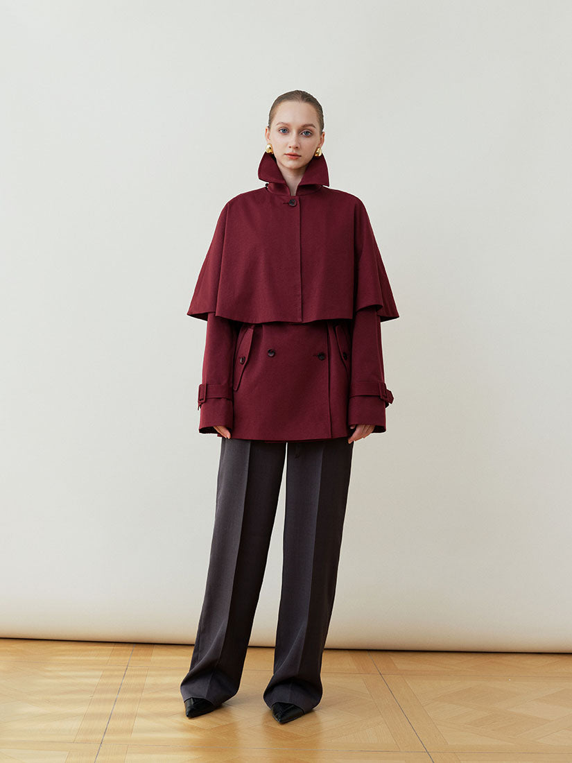 Red Harrington Trench Coat