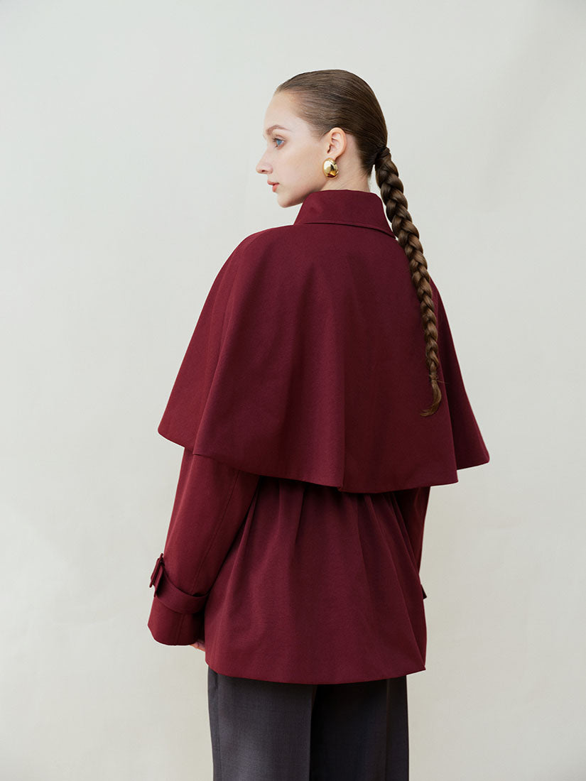 Red Harrington Trench Coat
