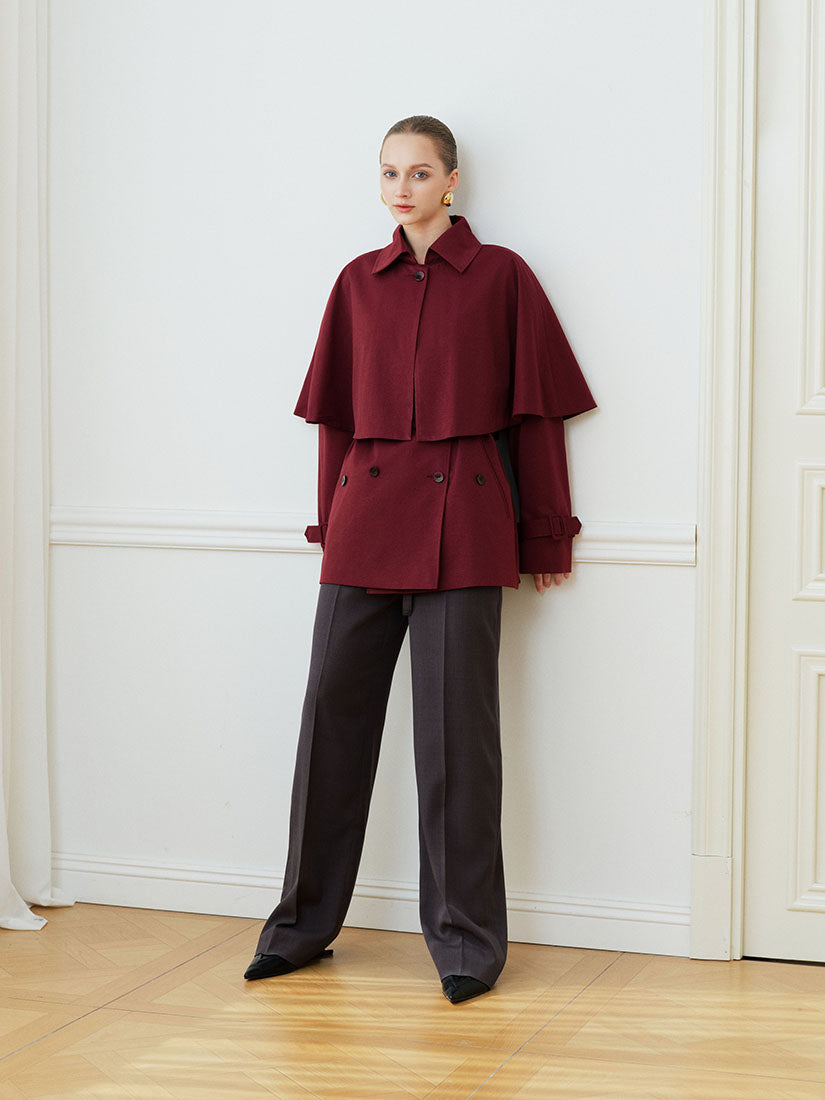 Red Harrington Trench Coat