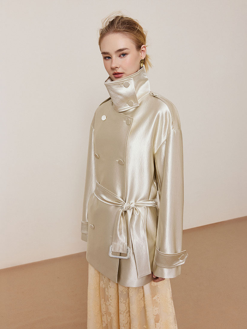 Henderson Trench Coat - Champagne