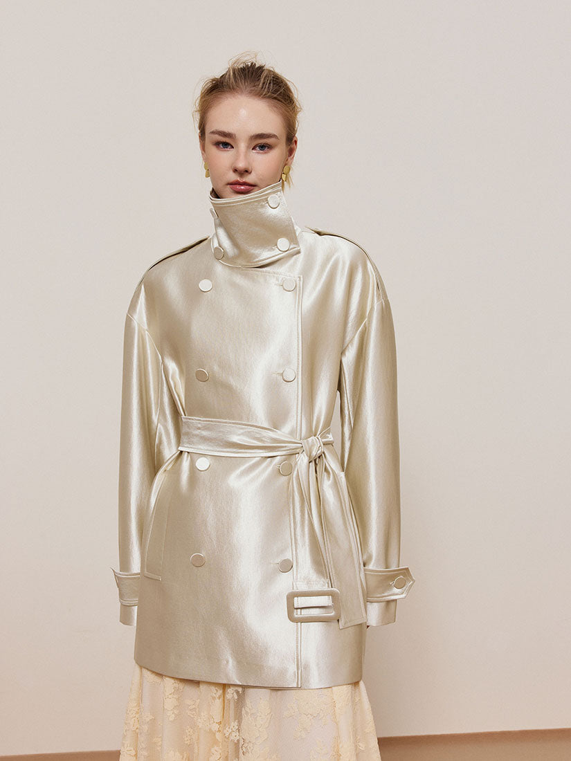 Henderson Trench Coat - Champagne