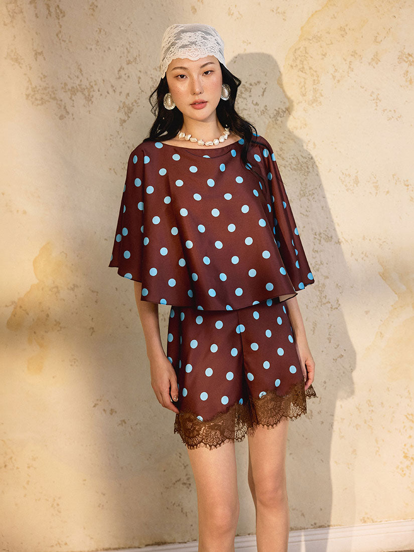 Perla Cape Top - Brown