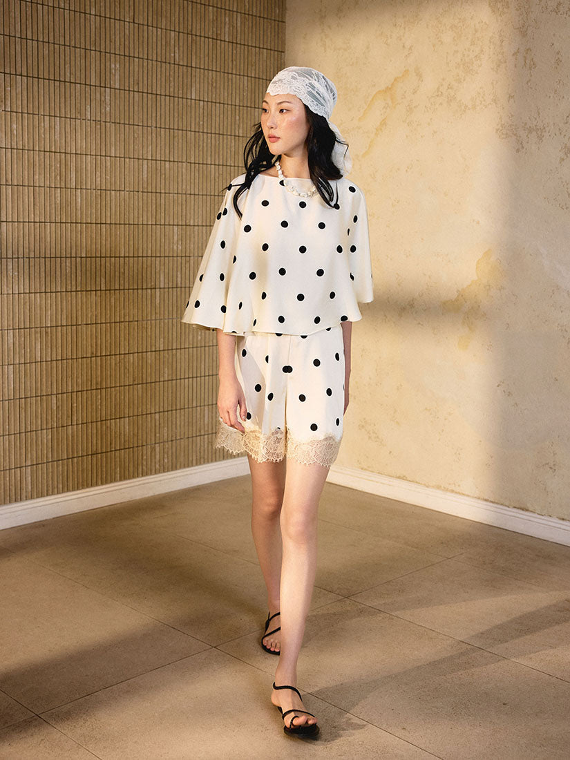 Perla Cape Top - Cream