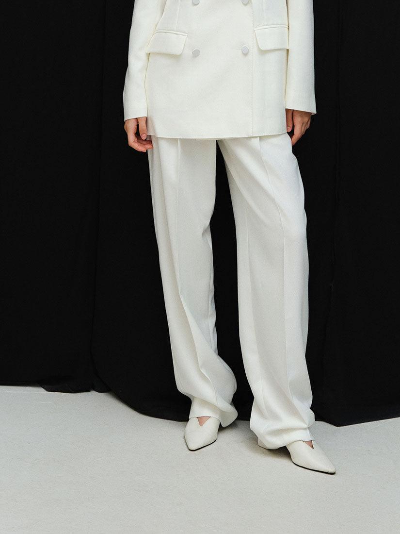 White Preston Trousers