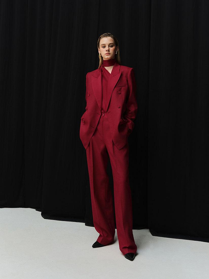 Lipstick Red Preston Trousers