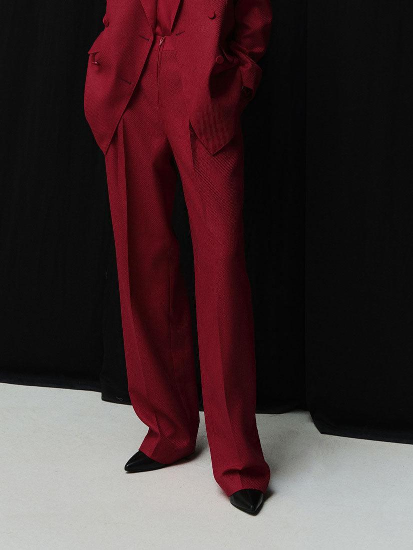 Lipstick Red Preston Trousers