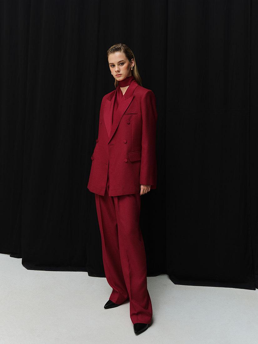 Lipstick Red Preston Trousers