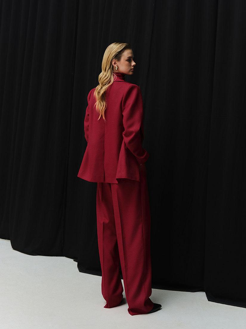 Lipstick Red Preston Trousers