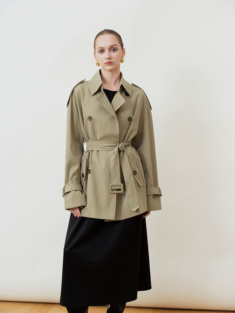 Sage Green Harrington Trench Coat