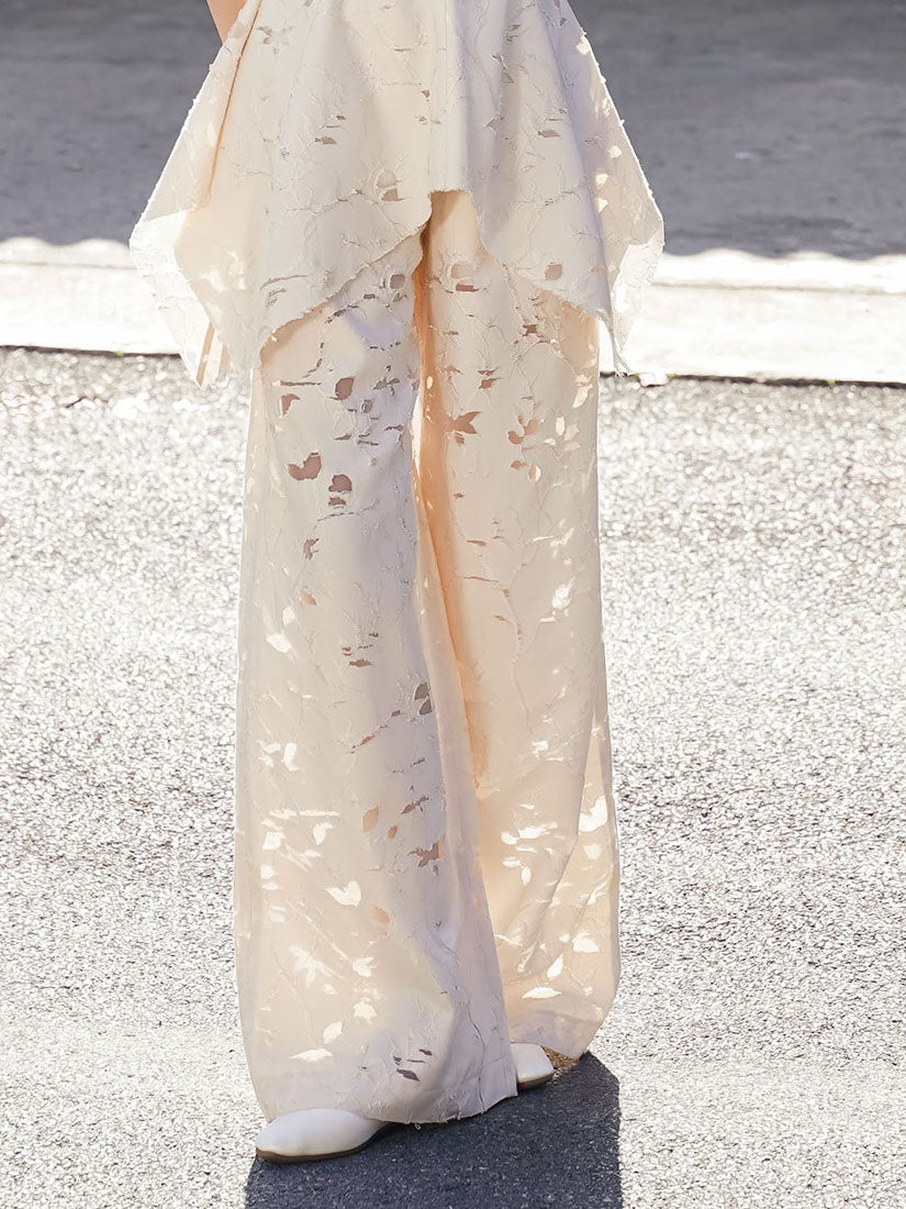 Distressed Wide Leg Pants