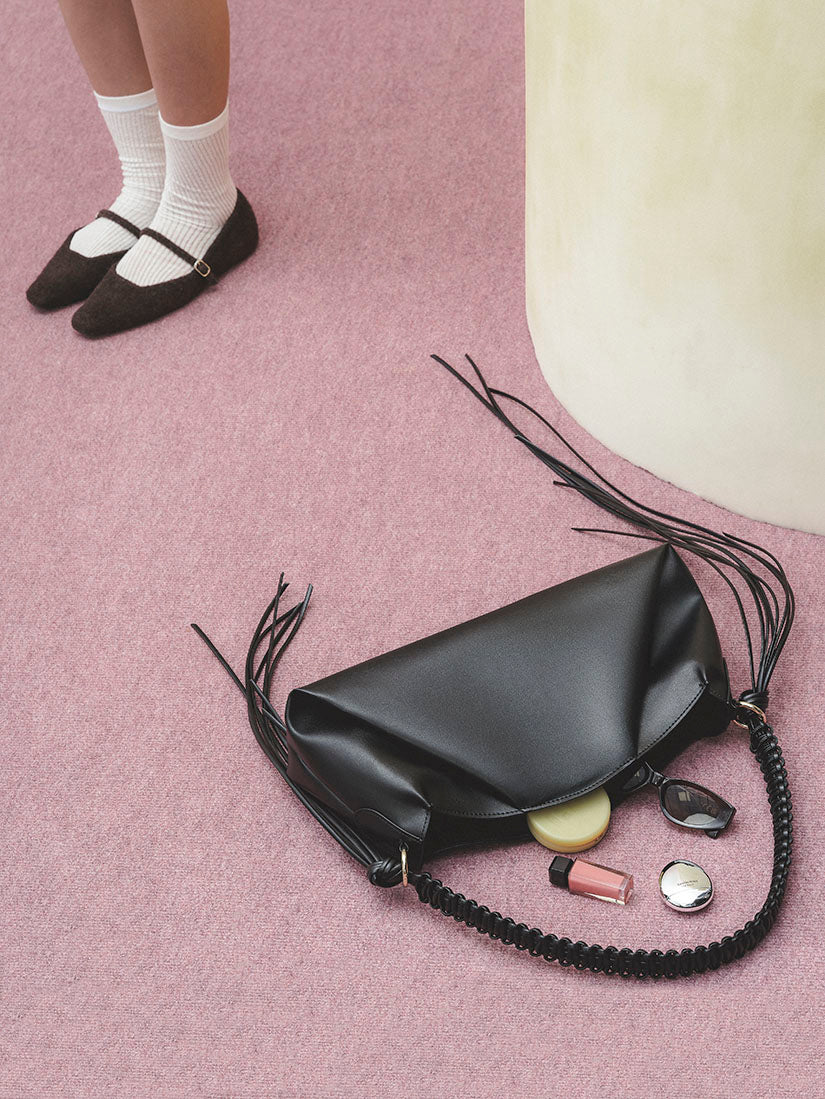 Black Artisan Dumpling Bag