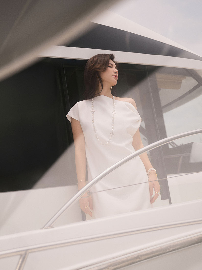 Off Shoulder Side Slit Dress
