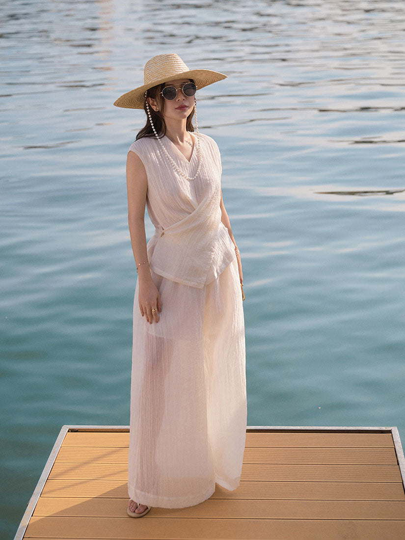 Wide Leg Silky Pants