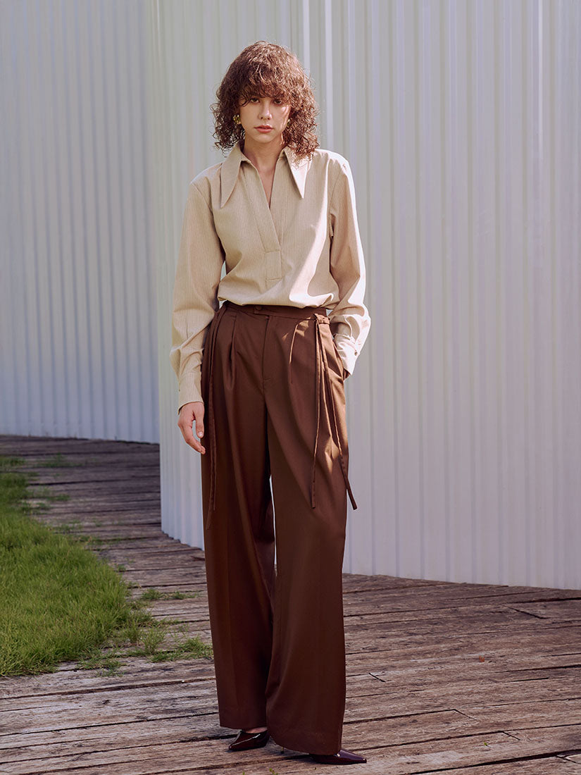 Beige Linear Shirt