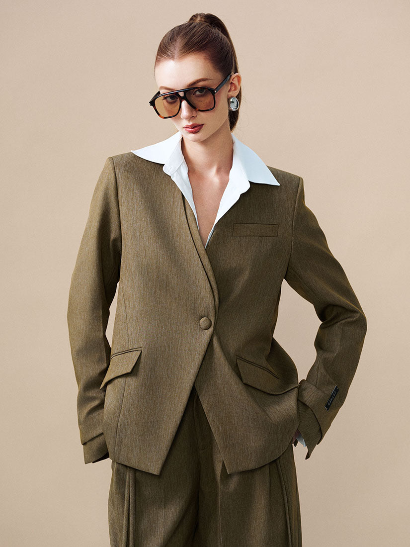 Pale Brown Glaze Blazer
