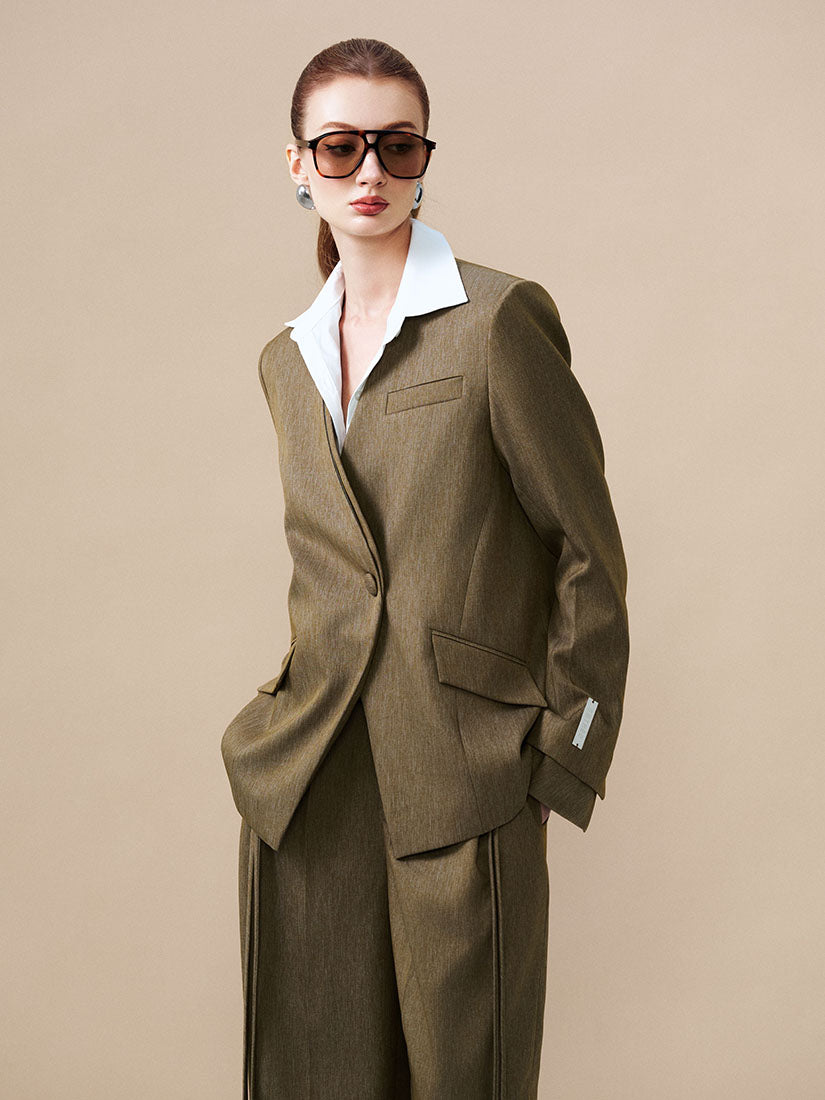 Pale Brown Glaze Blazer