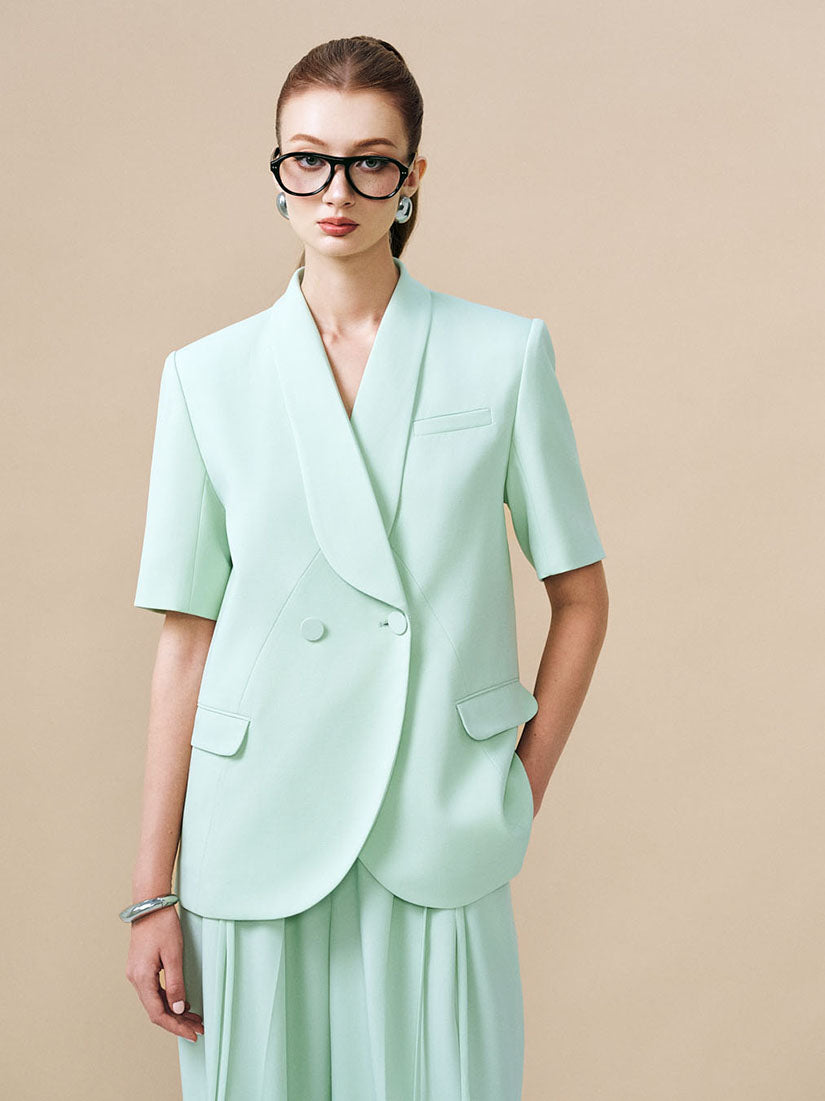 Green Curvy Blazer