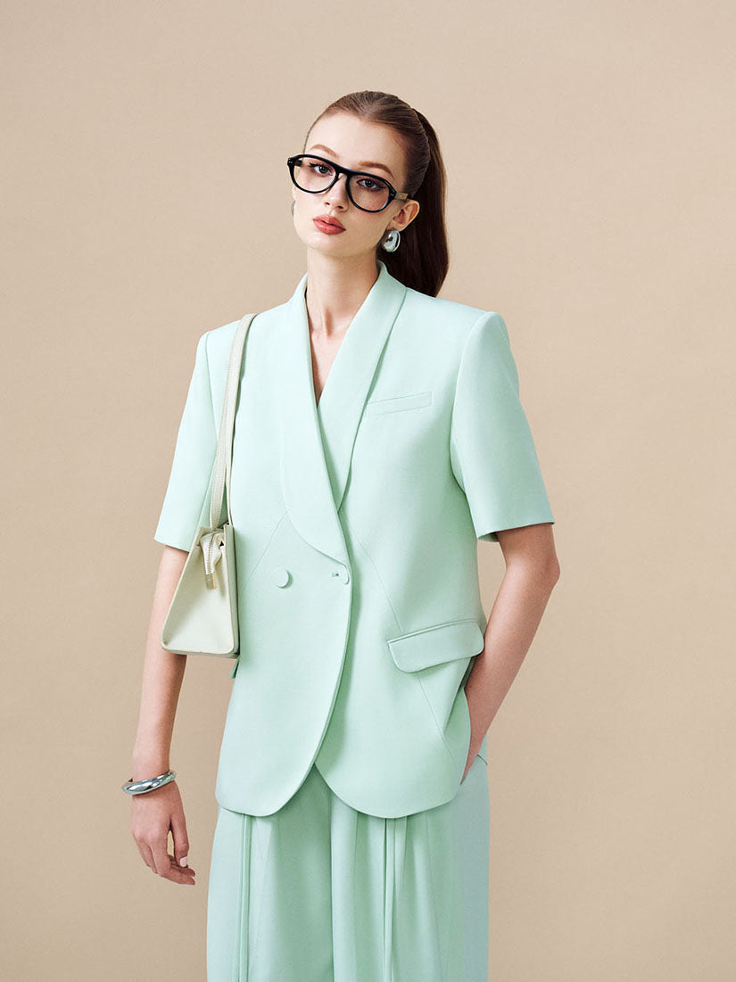 Green Curvy Blazer