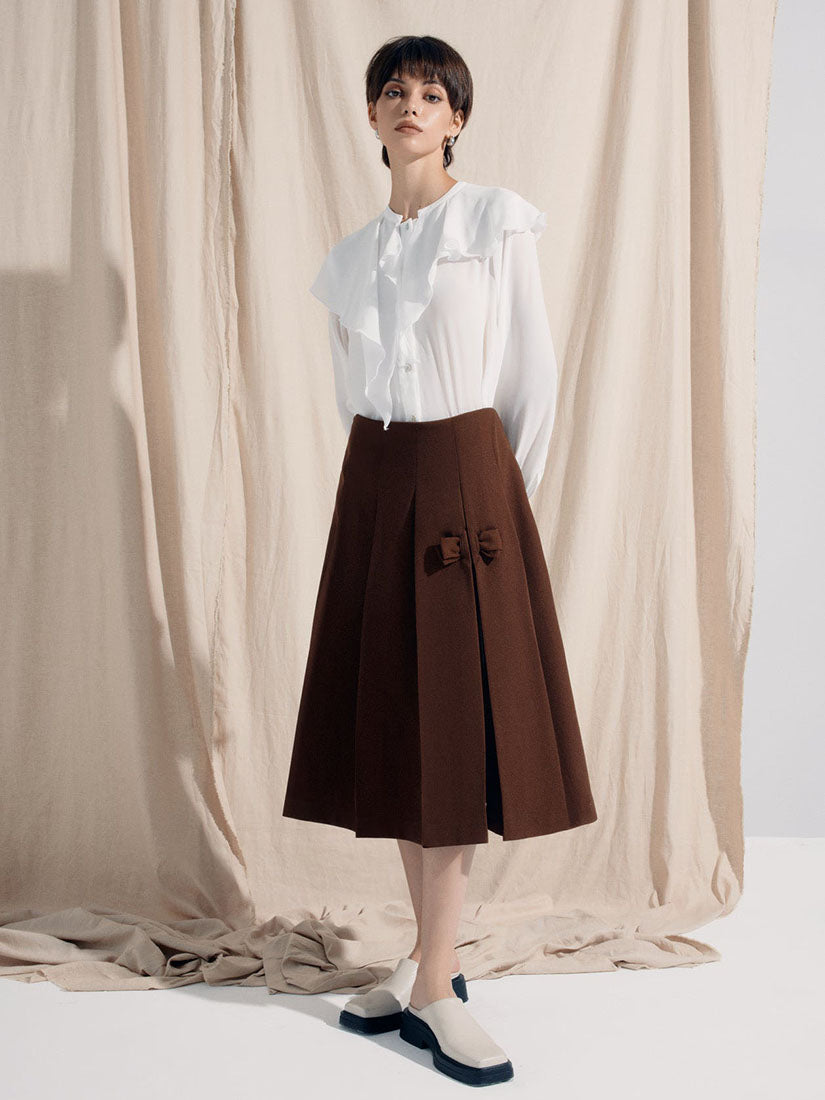 Blair Midi Skirt With Bows