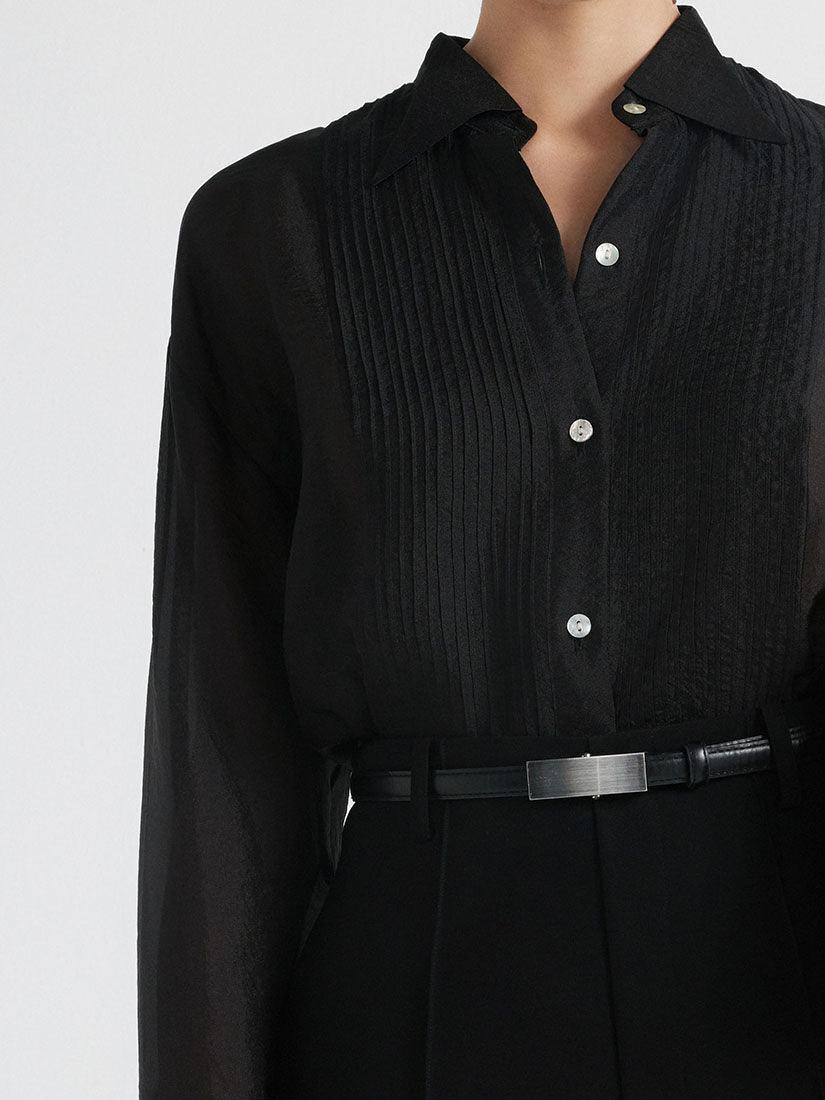 Black Satin Shirt