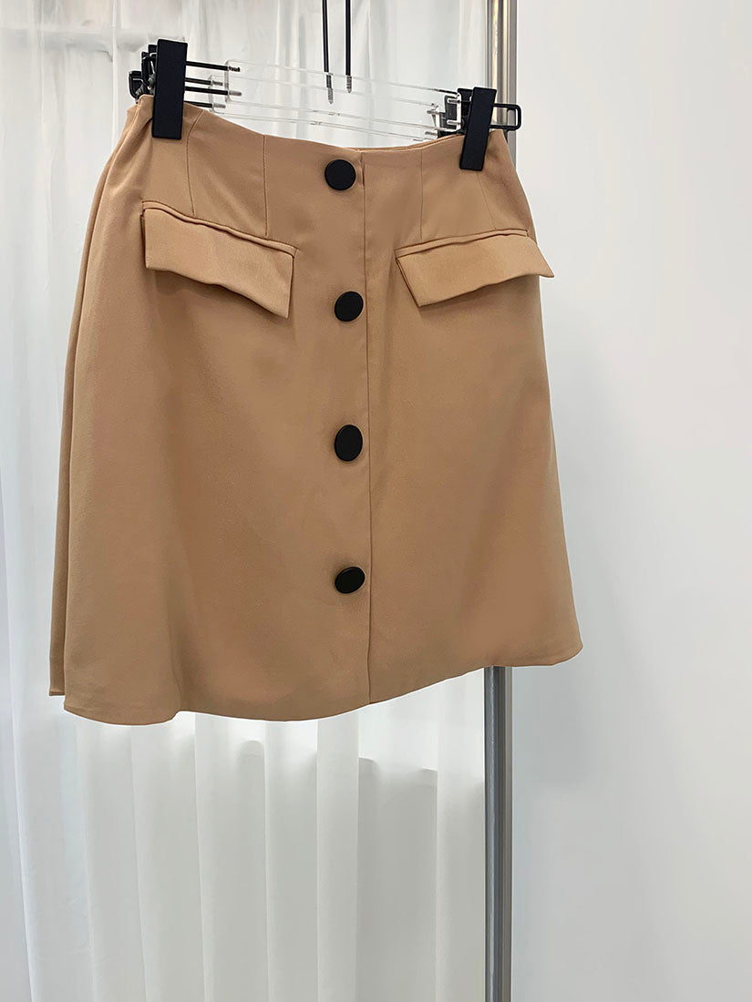 Buttony Mini Skirt