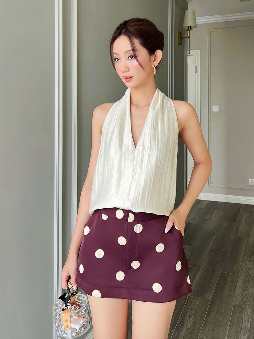 Polka Dot Printed Skorts