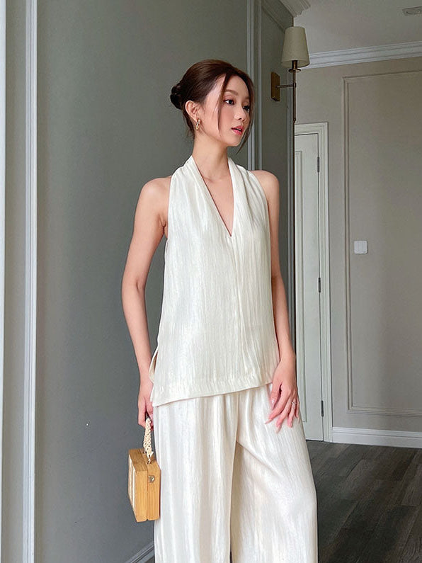 Shimmery Halter Neck Top