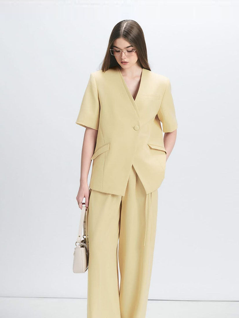 Yellow Pastel Layar Blazer