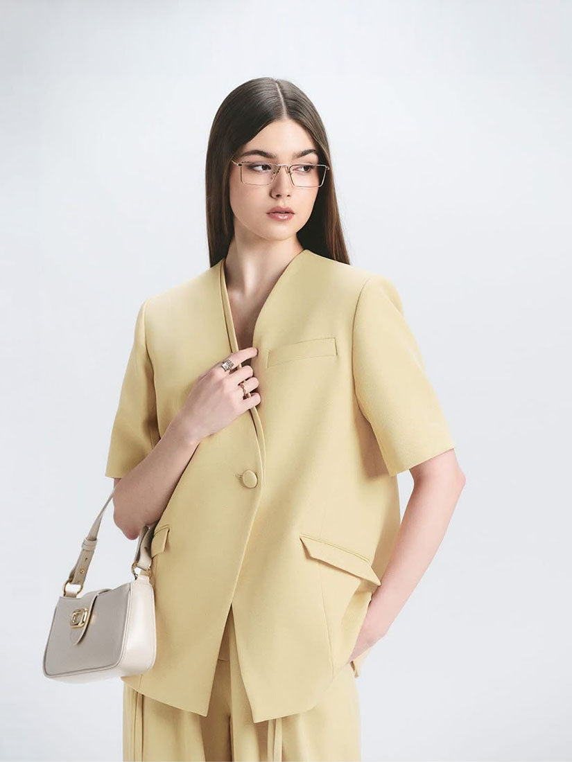 Yellow Pastel Layar Blazer
