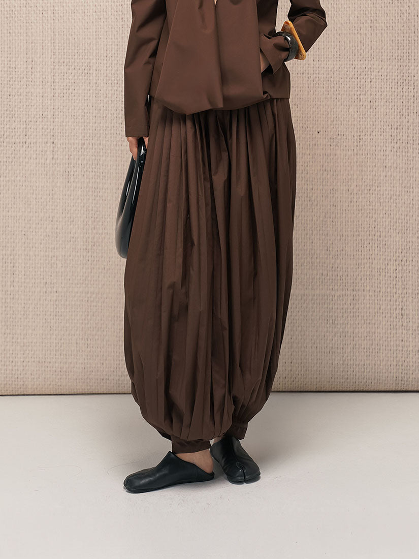 Pleated Balloon Pants
