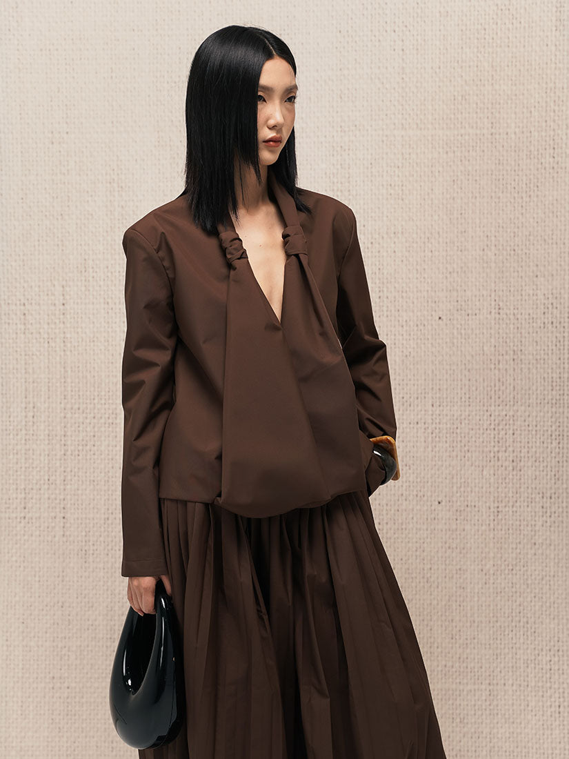 Knotted Draped Jacket