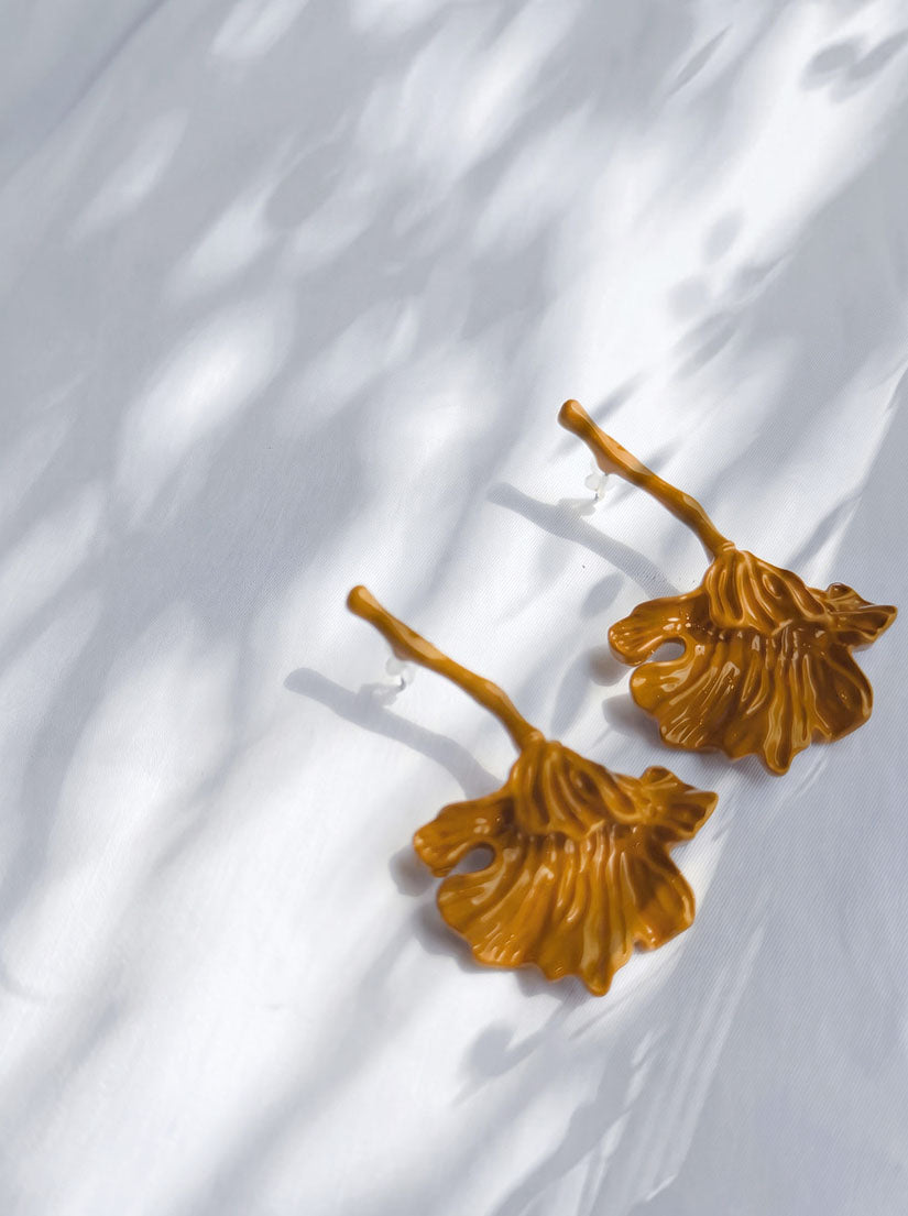 Ginkgo Leaf Earrings (2 Colours)