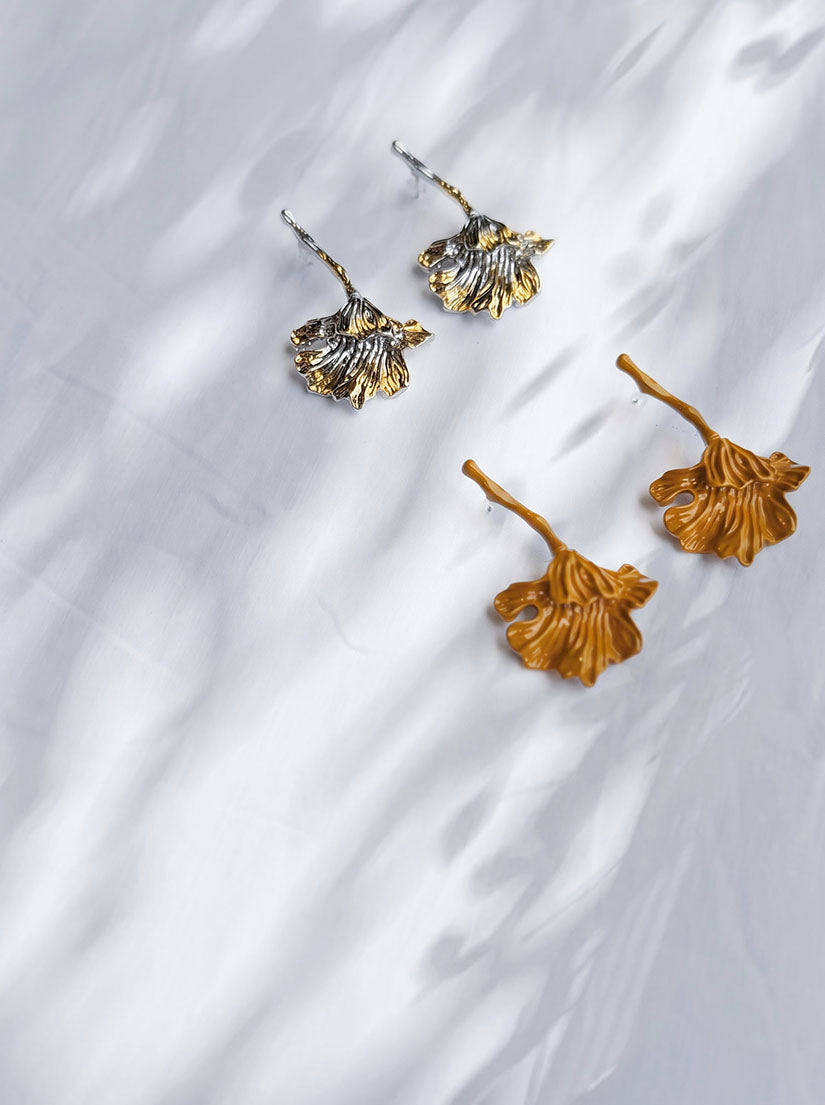 Ginkgo Leaf Earrings (2 Colours)