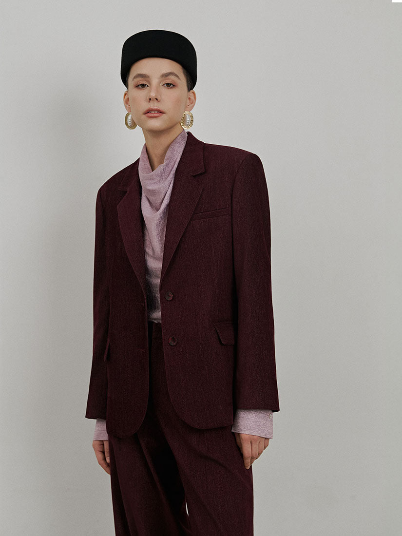 Burgundy Chloe Blazer
