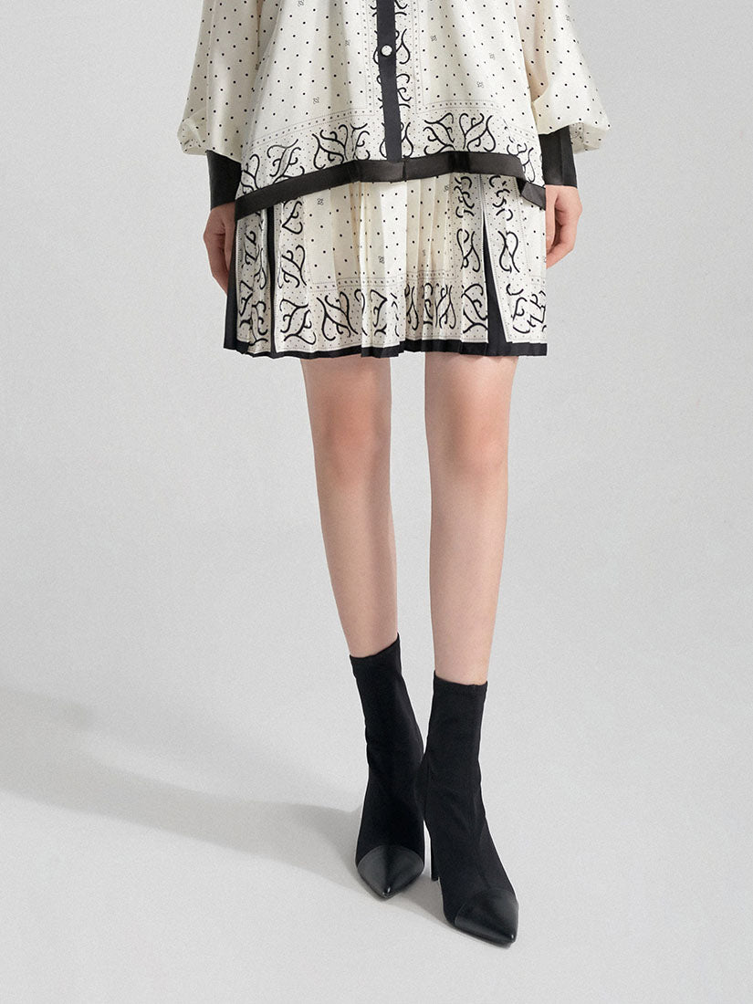 Polka Dot Printed Skort
