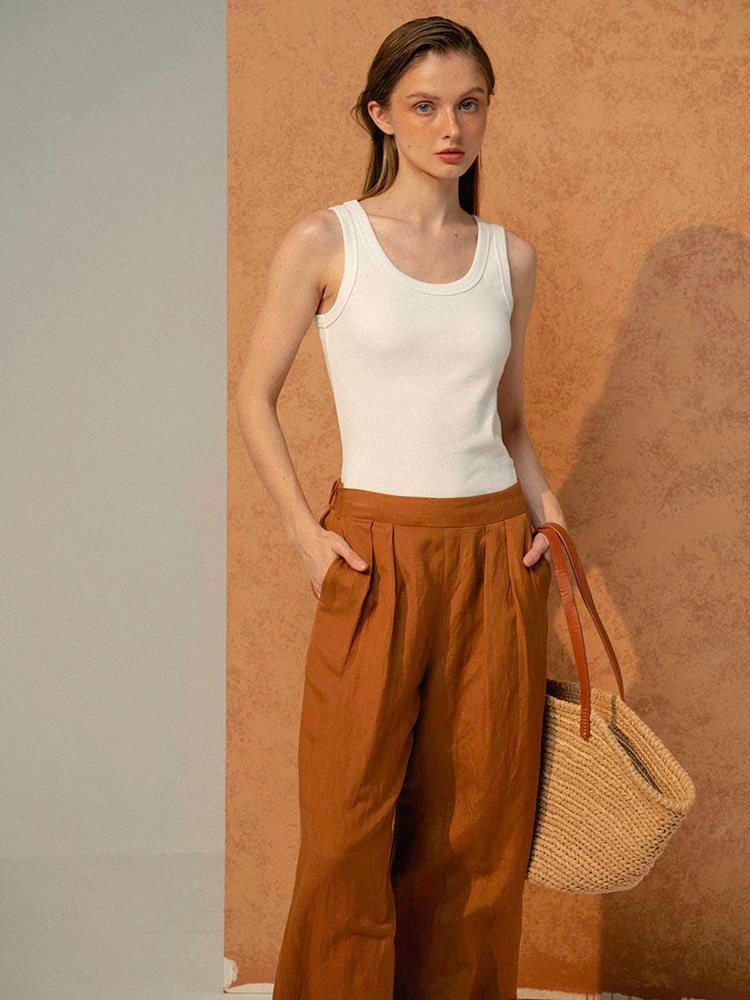 Brown Lana Trousers - :BE/NOTABLE/